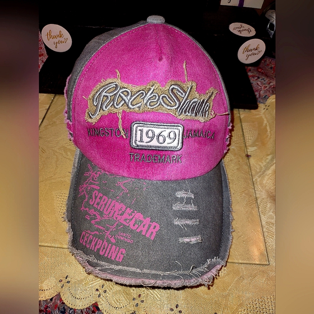 Peaches Uniforms Pink and Gray Cap Final Pricw Firm